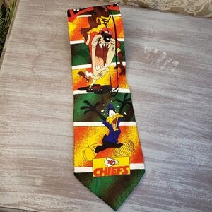 Chiefs/Looney Tunes Handmade Silk Tie by Toons Football